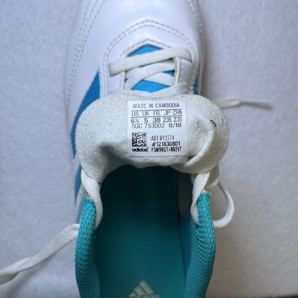 Adidas Goletto VI soccer cleats SGC 753002 white teal orange womens size 6-1/2 - Picture 10 of 10